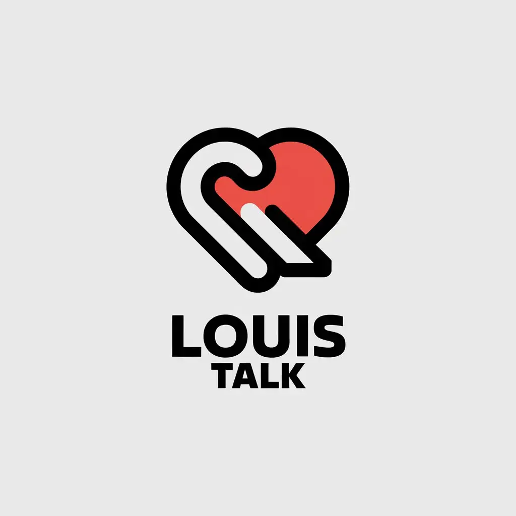 LOGO Design for Louis Talk HearttoHeart Talk Symbol with Modern Vector Style for Internet Industry