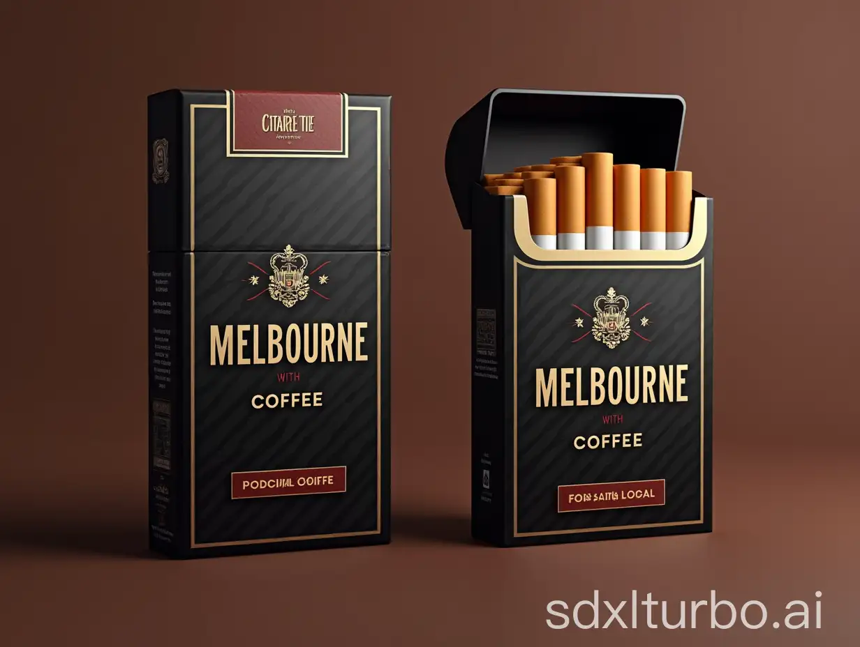 Melbourne-Coffee-Flavored-Cigarette-Packs-with-Dark-Red-and-Black-Patterns