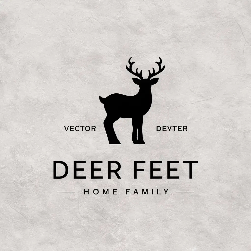 LOGO Design for Deer Feet Elegant Deer Symbol in Clear Background