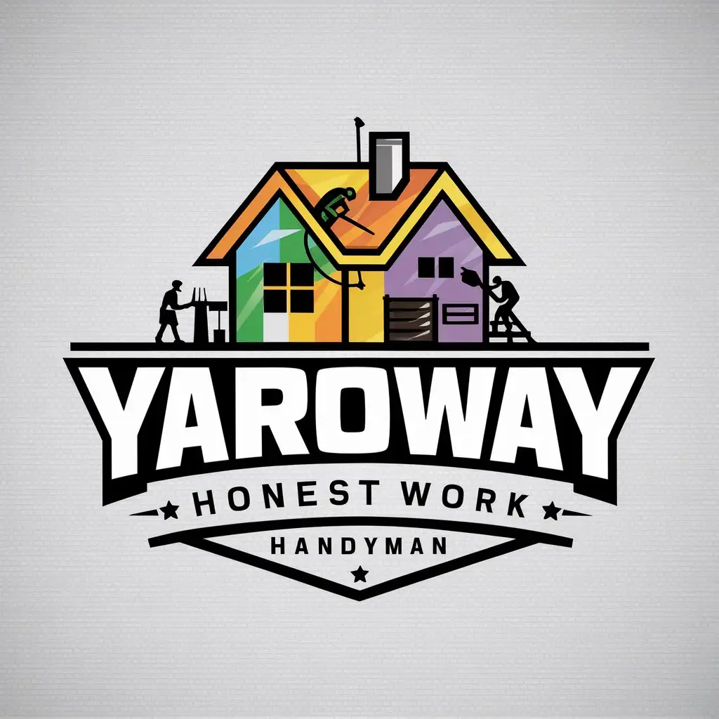 LOGO-Design-For-YAROWAY-Colorful-House-Repair-Work-Theme