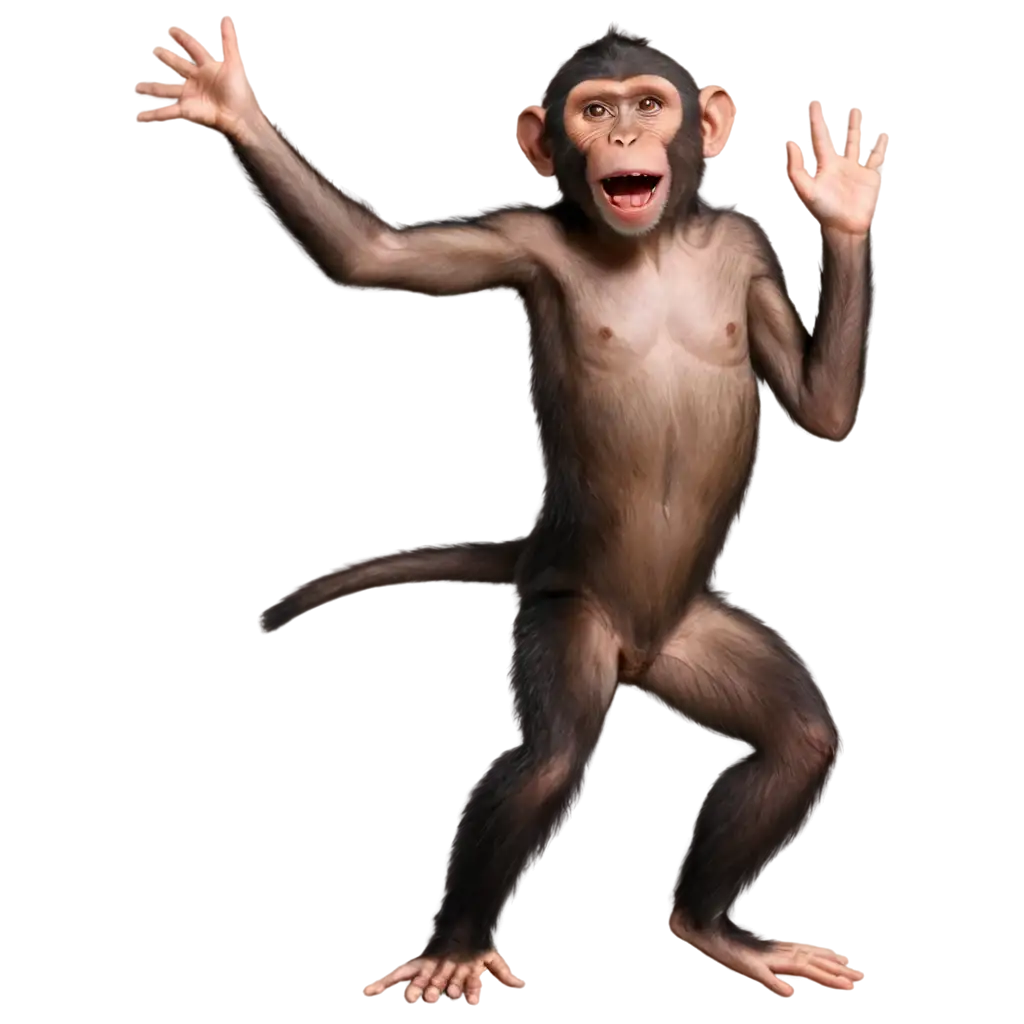 Dancing-Monkey-PNG-Image-Playful-and-Vibrant-Illustration-for-Online-Content