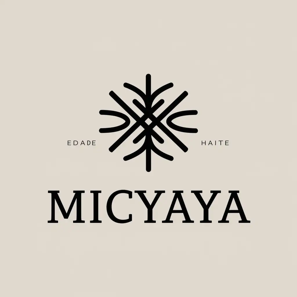 a vector logo design,with the text "micyaya", main symbol:handmade DIY,Minimalistic,be used in Internet industry,clear background