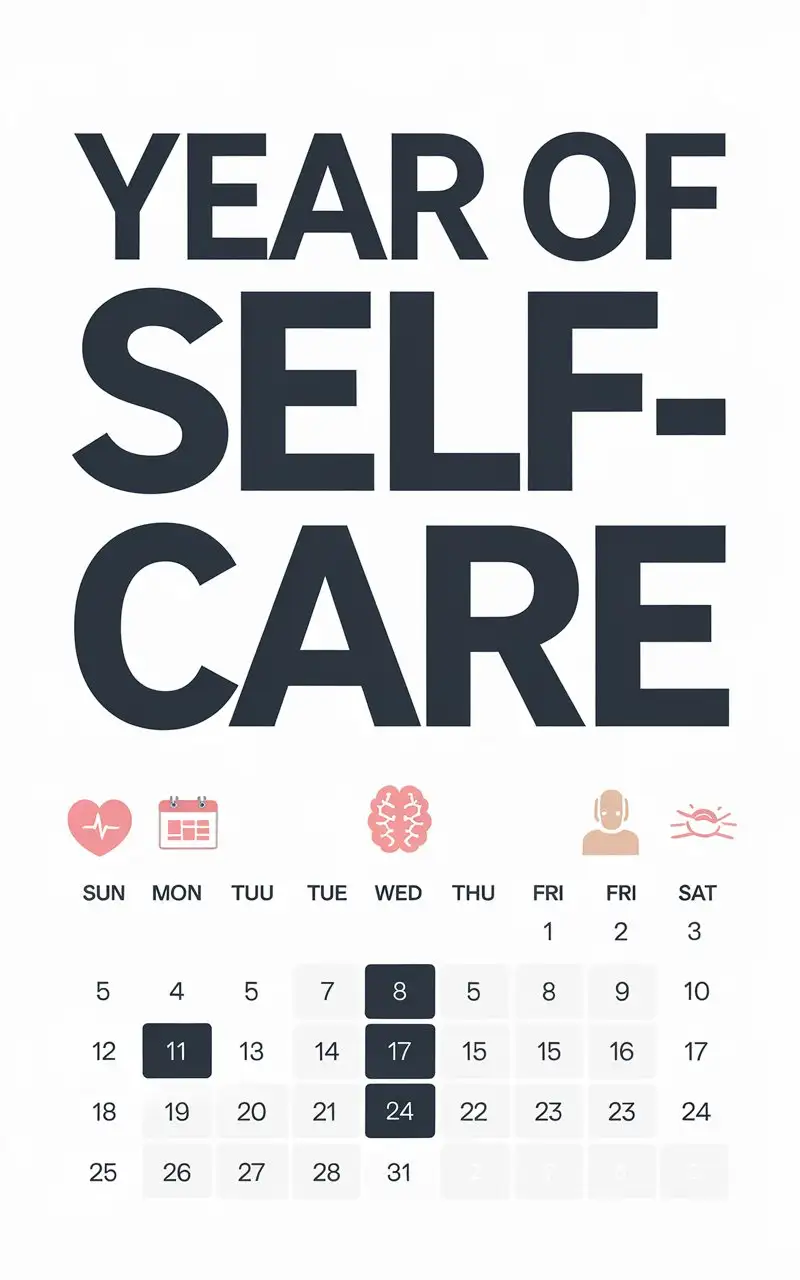 SelfCare Icons for a Health Calendar