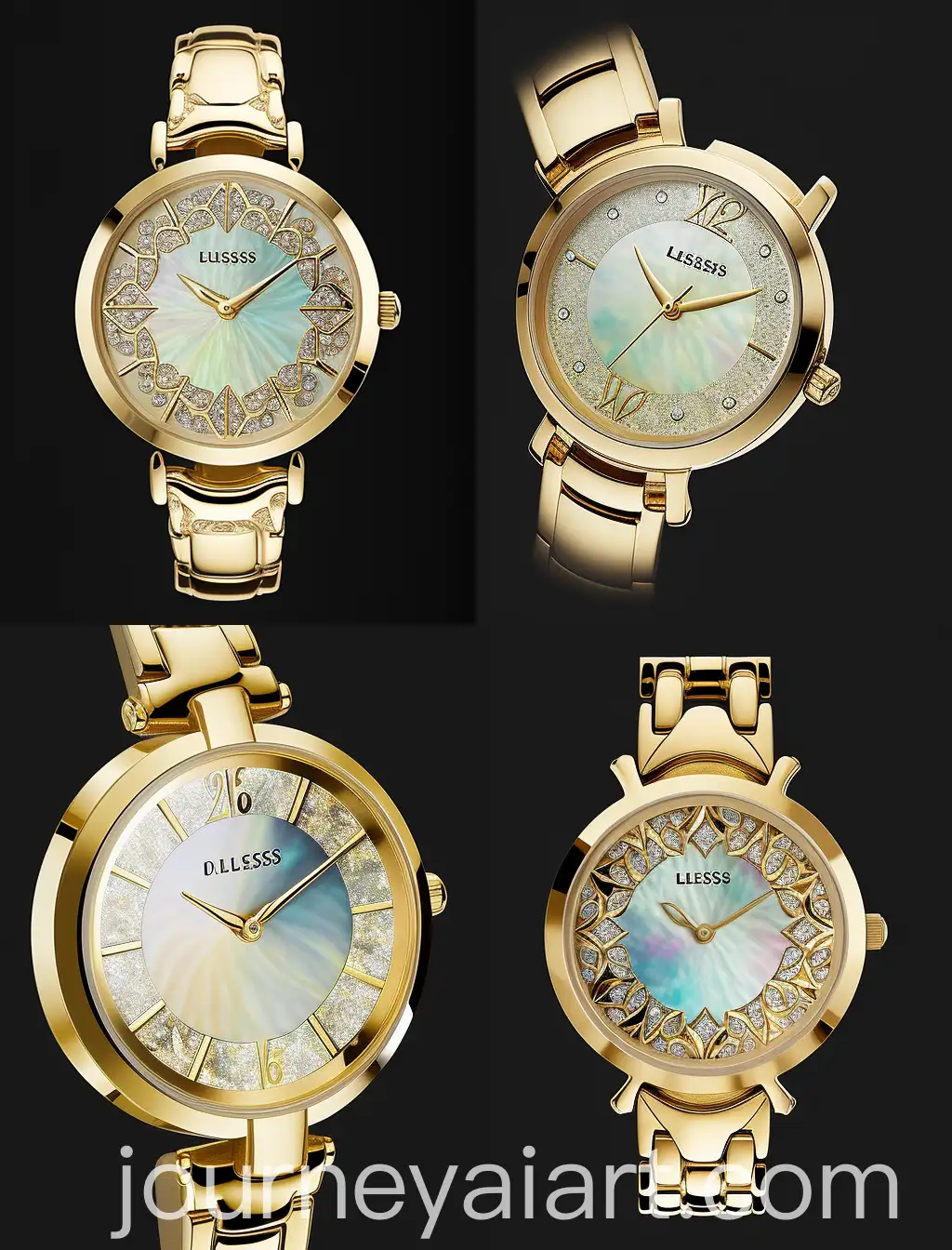 Luxury-Ladies-Gold-Watches-with-Mother-of-Pearl-Dial