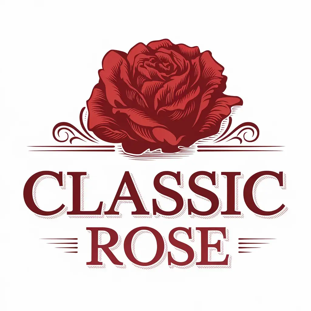 a vector logo design,with the text "Classic rose", main symbol:🥀,Moderate,be used in Others industry,clear background