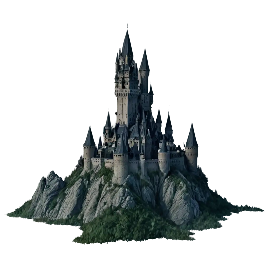 Eerie-Dark-Castle-with-Jagged-Spires-Premium-PNG-Image-to-Enhance-Your-Digital-Atmosphere