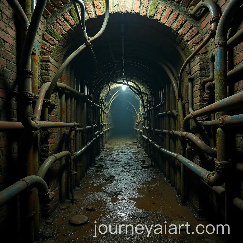Intricate-Underground-Sewer-Tunnel-with-Aged-Metal-Pipes