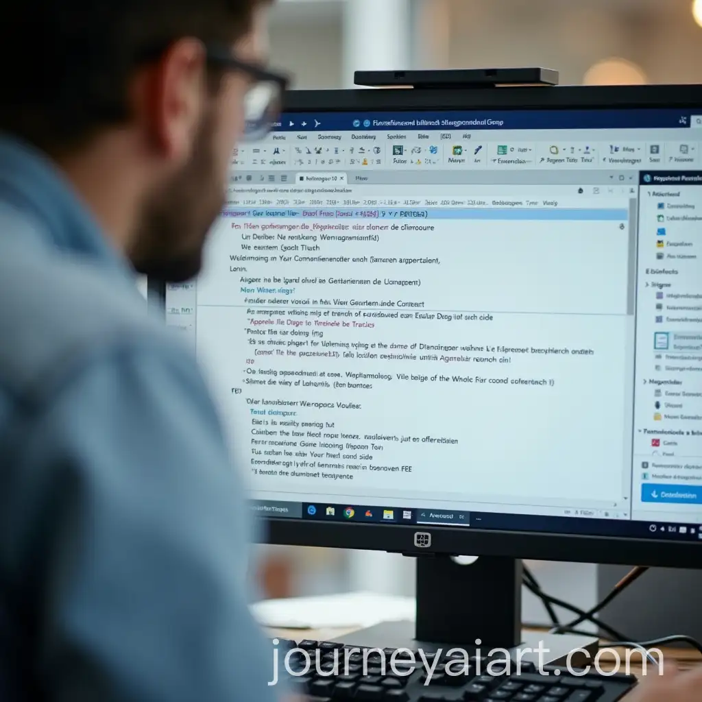 German-Language-Students-Computer-Screen-with-Digital-Notes-and-Files
