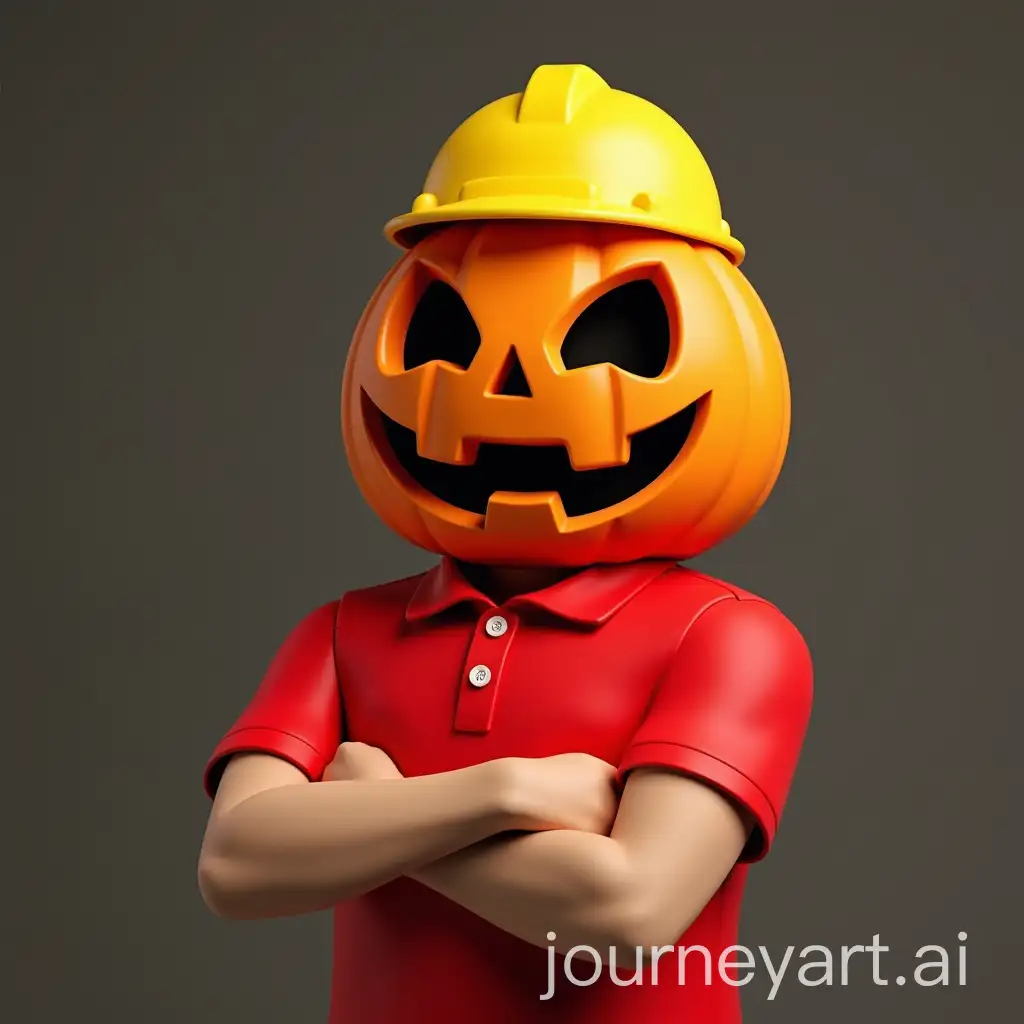 Fearsome-Yet-Friendly-Pumpkin-Head-Man-in-Safety-Gear