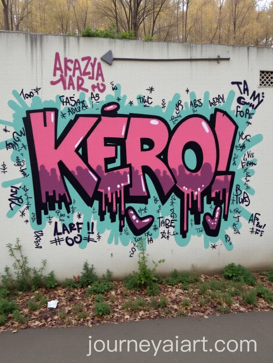Urban-Graffiti-Art-Featuring-KERO-and-LJUBI-GA-MAJKA-Inscription