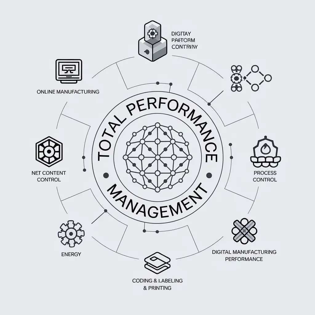 LOGO Design for Total Performance Management Digital Manufacturing Technology Industry Theme