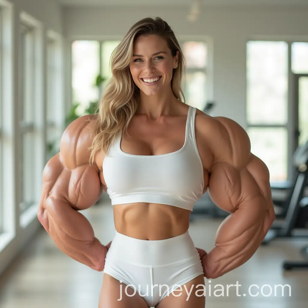 Strong-Woman-with-Large-Muscles-in-White-Clothing-in-a-Bright-Indoor-Setting