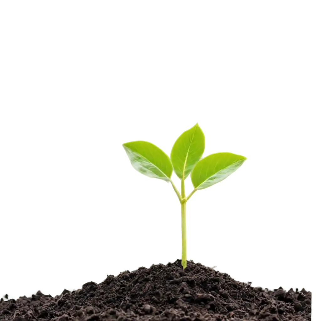 Growing-Young-Plant-in-Soil-PNG-HighQuality-Transparent-Image-for-Versatile-Usage