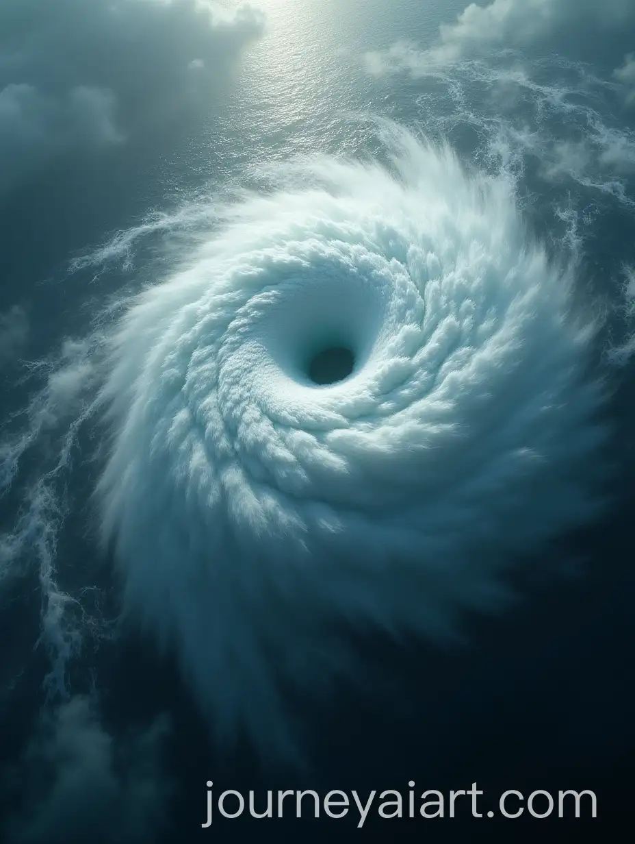 Aerial-View-of-a-Massive-Hurricane-Swirling-Over-the-Ocean