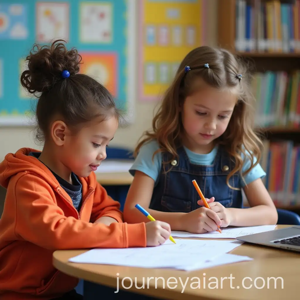 Two-Kids-Working-on-School-Assignments-Together
