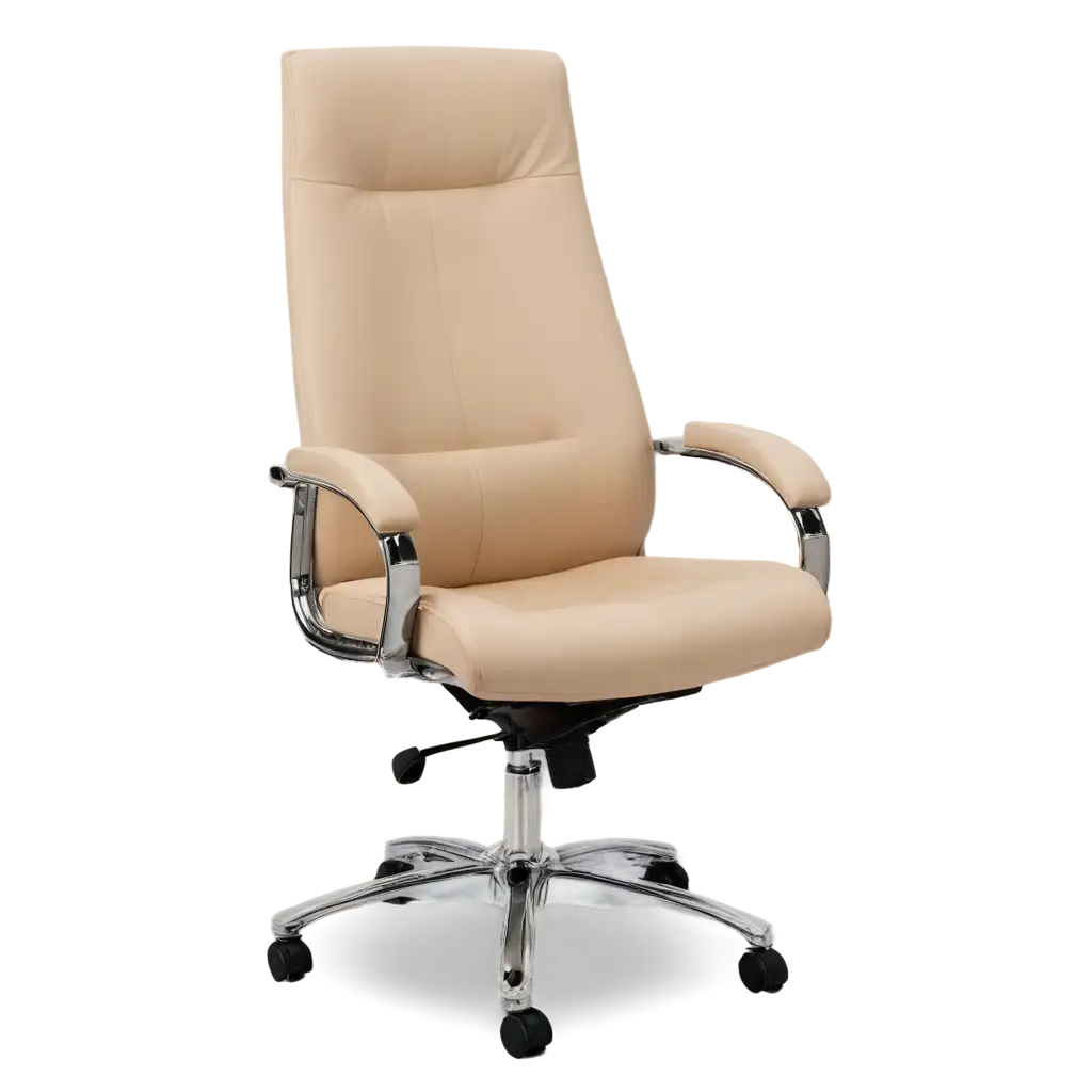 Office-Chair-PNG-Image-Female-Frontal-View-in-White-or-Beige-Color-for-HighQuality-Visuals