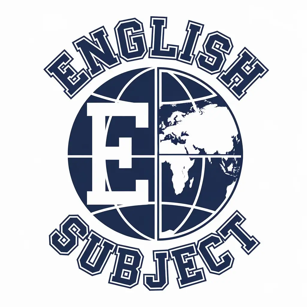 a vector logo design,with the text "English subject", main symbol:English subject,Moderate,be used in Education industry,clear background