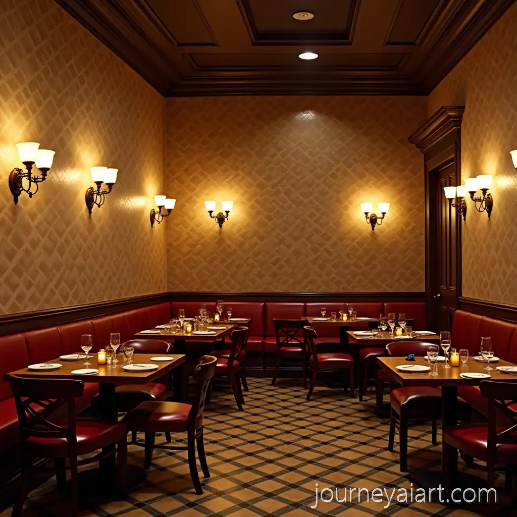 Vintage-1960s-Brown-TavernStyle-Restaurant-Wall-Design