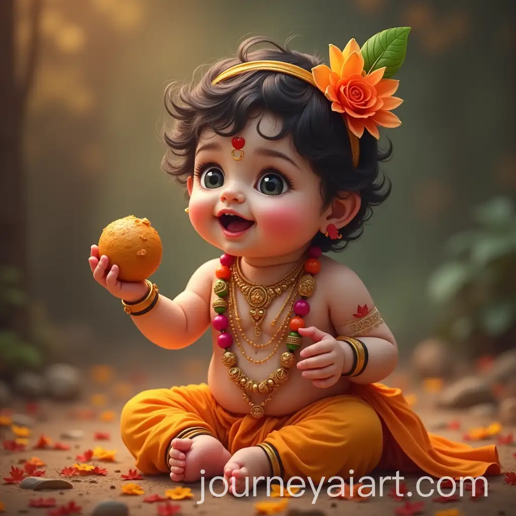 Playful-Baby-Krishna-Holding-a-Laddu