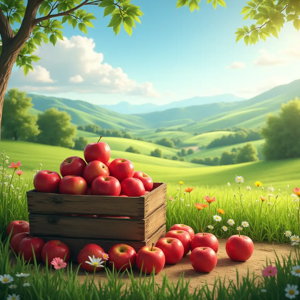 Rustic-Apple-Stand-Surrounded-by-Lush-Green-Valley