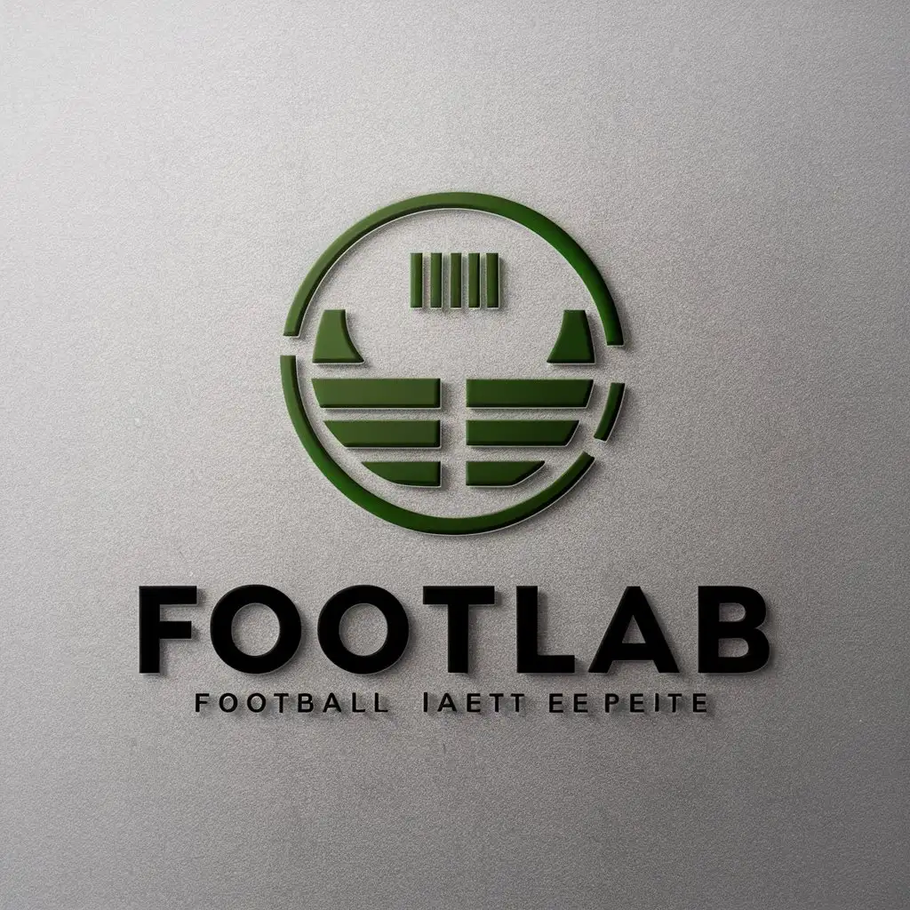 LOGO Design for Footlab Minimalistic Football Field Theme