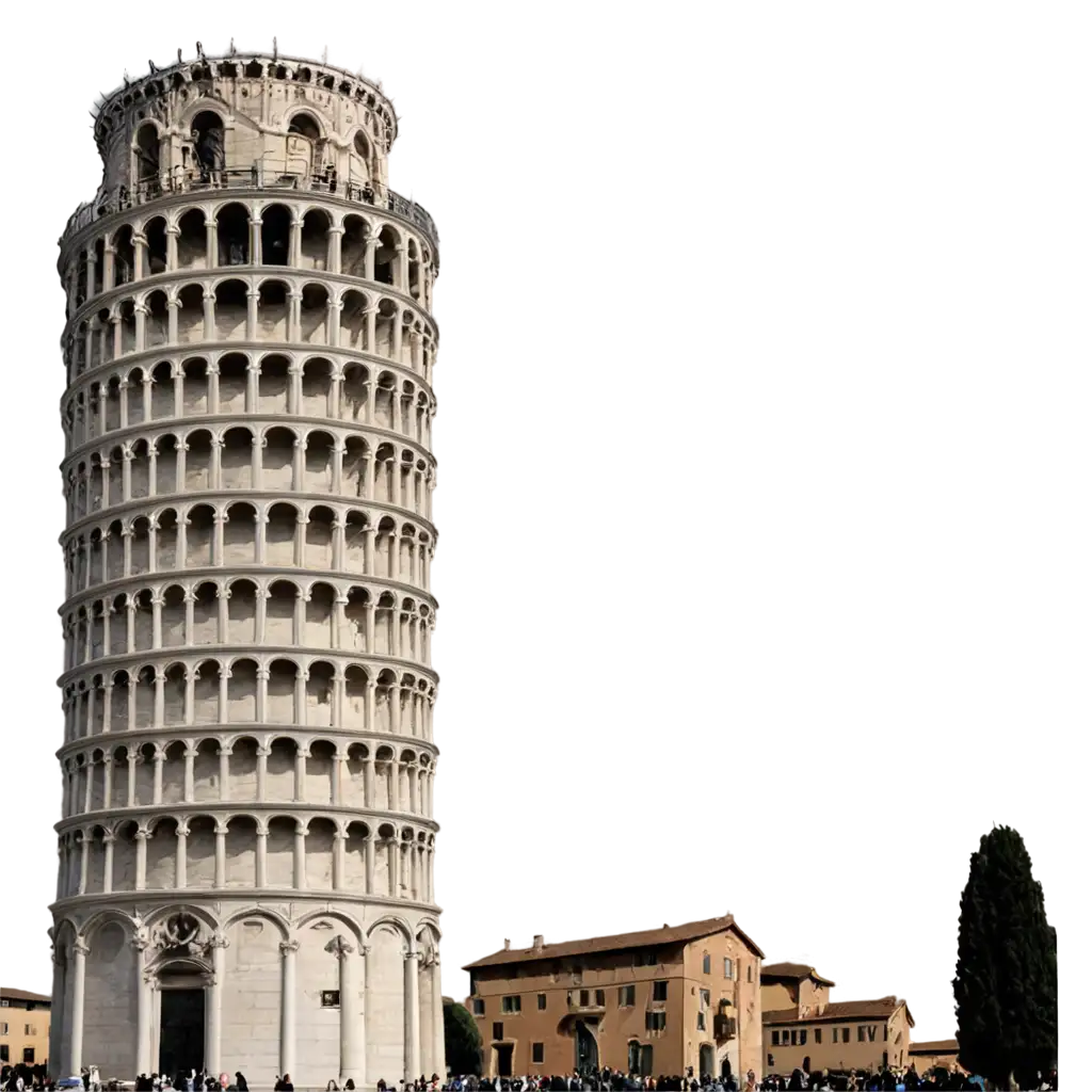 Tower-of-Pisa-PNG-Image-HighQuality-and-Transparent-Design-for-Diverse-Use-Cases