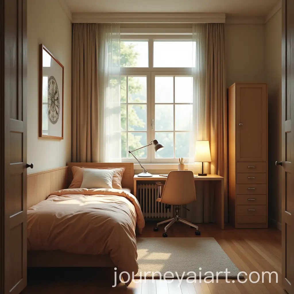 Cozy-Bedroom-with-Study-Table-Bed-and-Wardrobe-in-Bright-Lighting