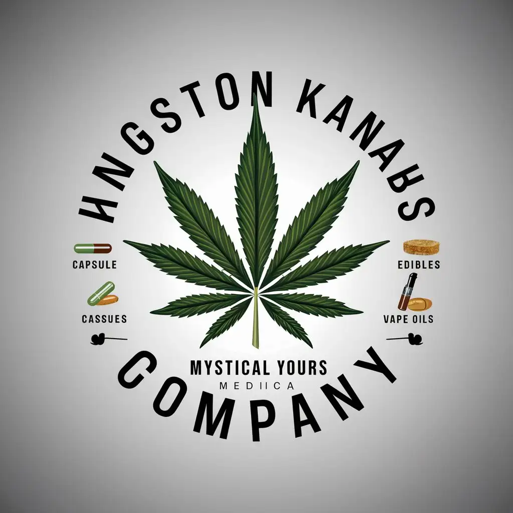 LOGO Design For Kingston Kannabis Company Clean Realistic Medical Cannabis Logo with Bold Colors