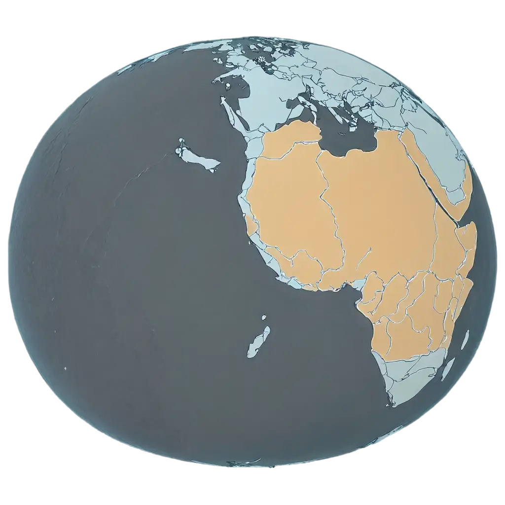 PNG-Image-of-a-Globe-with-Indonesia-Highlighted-and-Bound-by-Trade-Routes