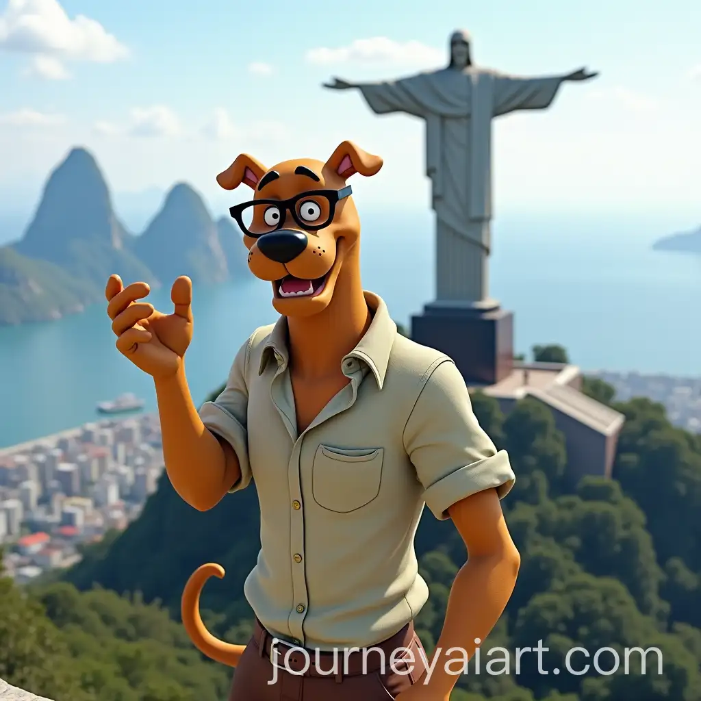 Shaggy-from-ScoobyDoo-at-Christ-the-Redeemer-Statue-in-Rio-de-Janeiro