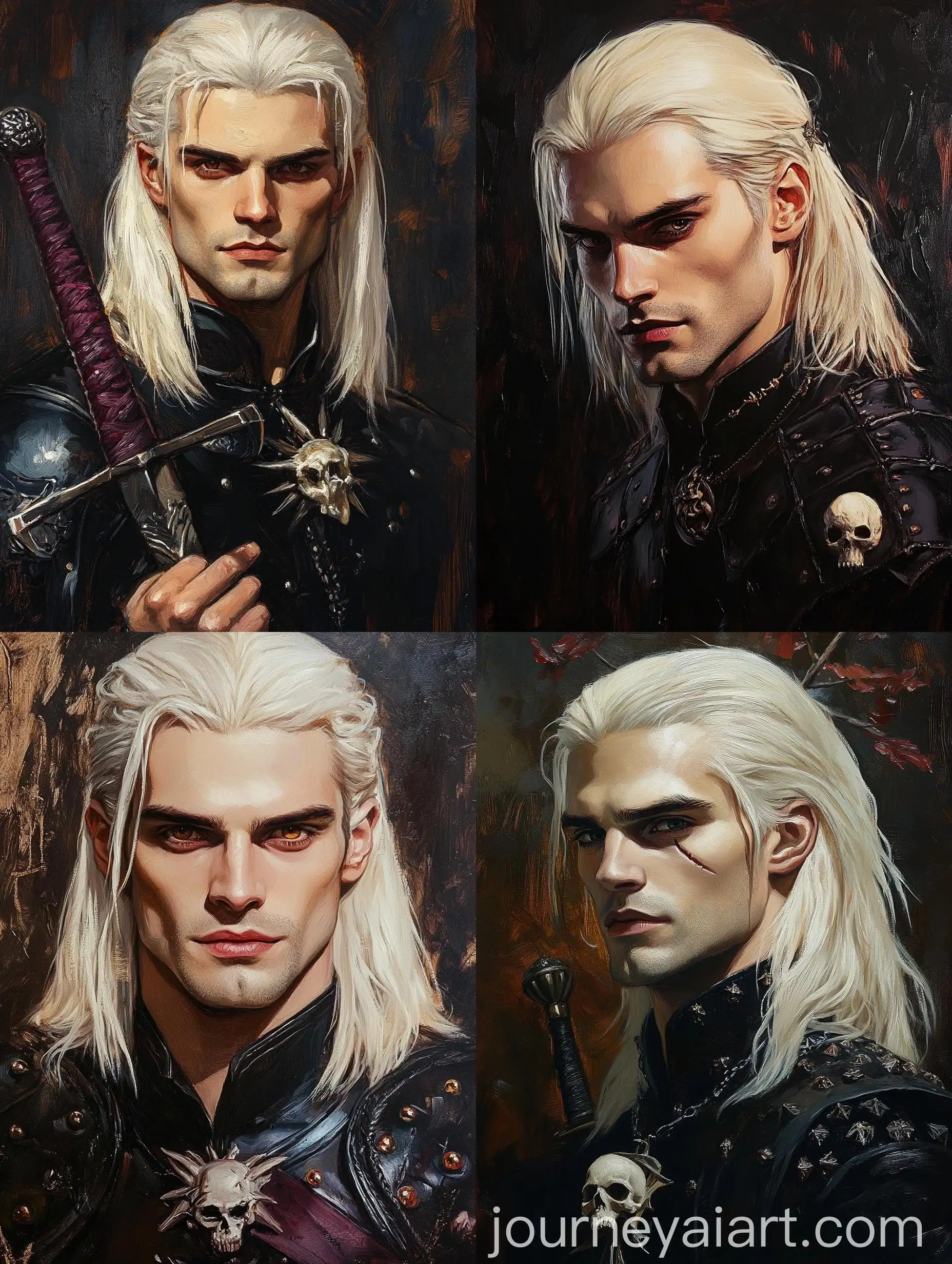 Epic-Witcher-Scene-in-Oil-Painting-Style