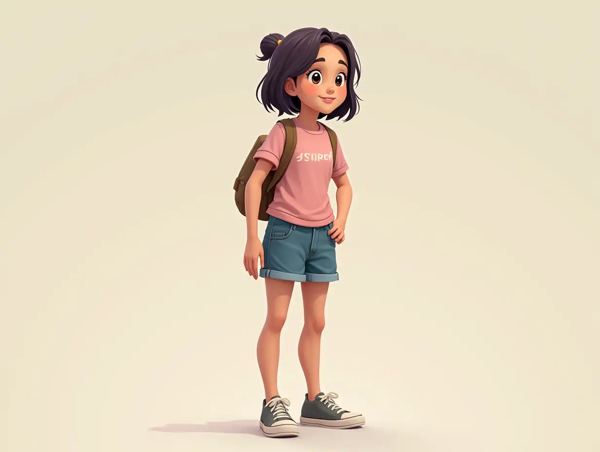 animation 7 years girl full body