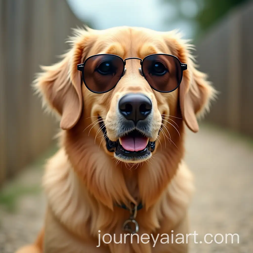 Funny-Golden-Retriever-Wearing-Sunglasses-in-Humorous-Pose