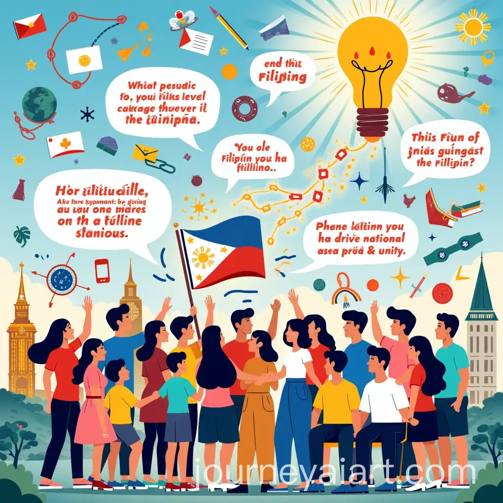 Filipino-Unity-and-Cultural-Pride-Poster-with-Speech-Bubbles-and-Symbols