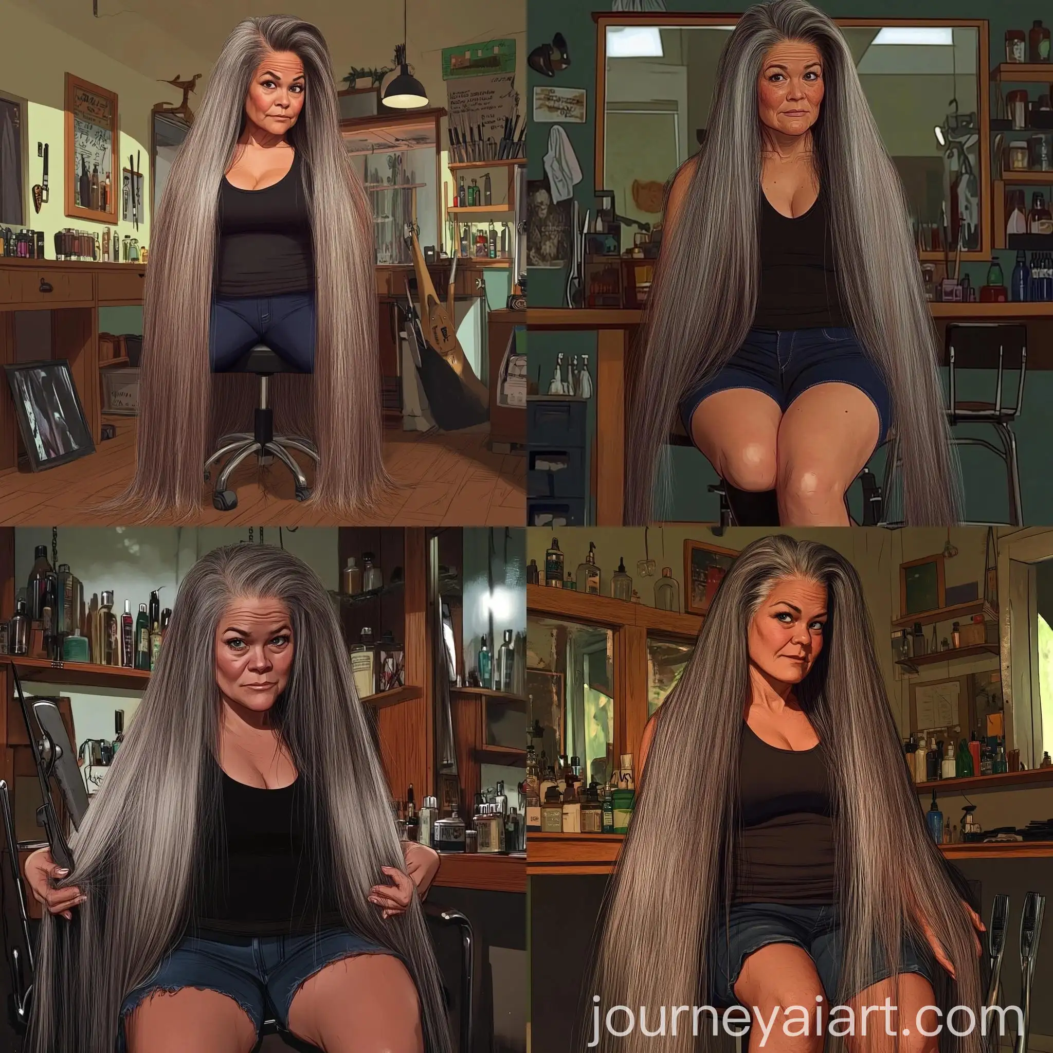 Longest-Thick-Straight-Hair-at-the-Barbershop