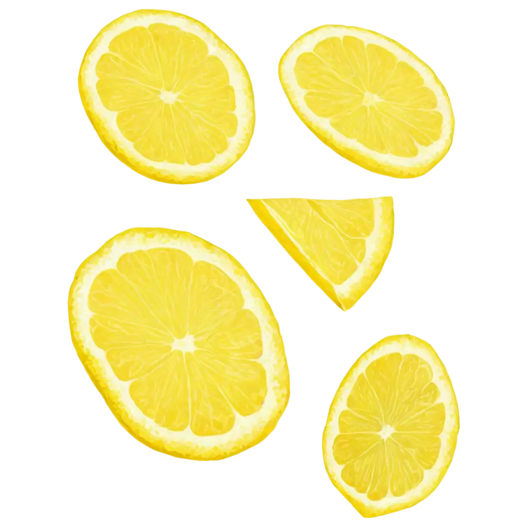 LemonPNG-Image-Usage-Scenarios-Slice-with-Botanical-Shadows-HyperWatercolor-Detail-PNG-Image-for-Transparent-Background-Usage
