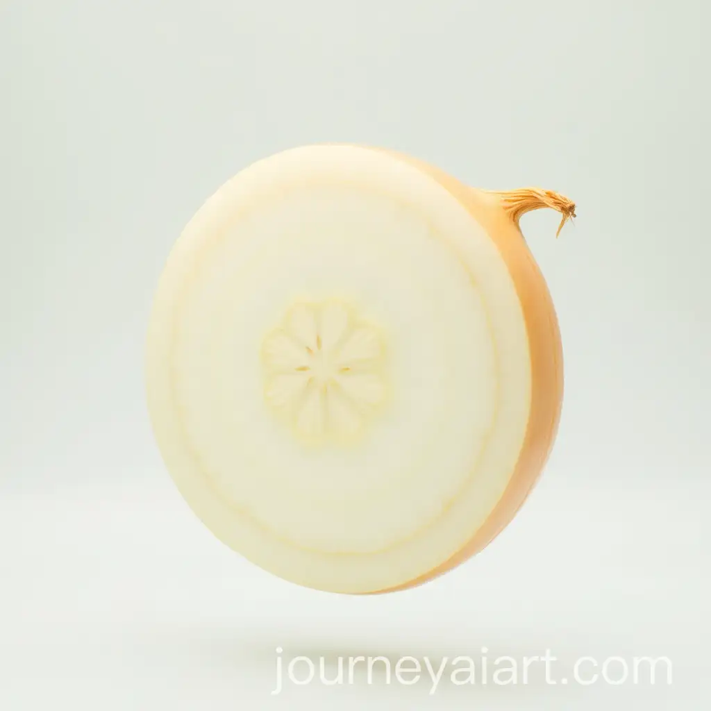 Floating-Onion-Slice-in-a-Clear-Background