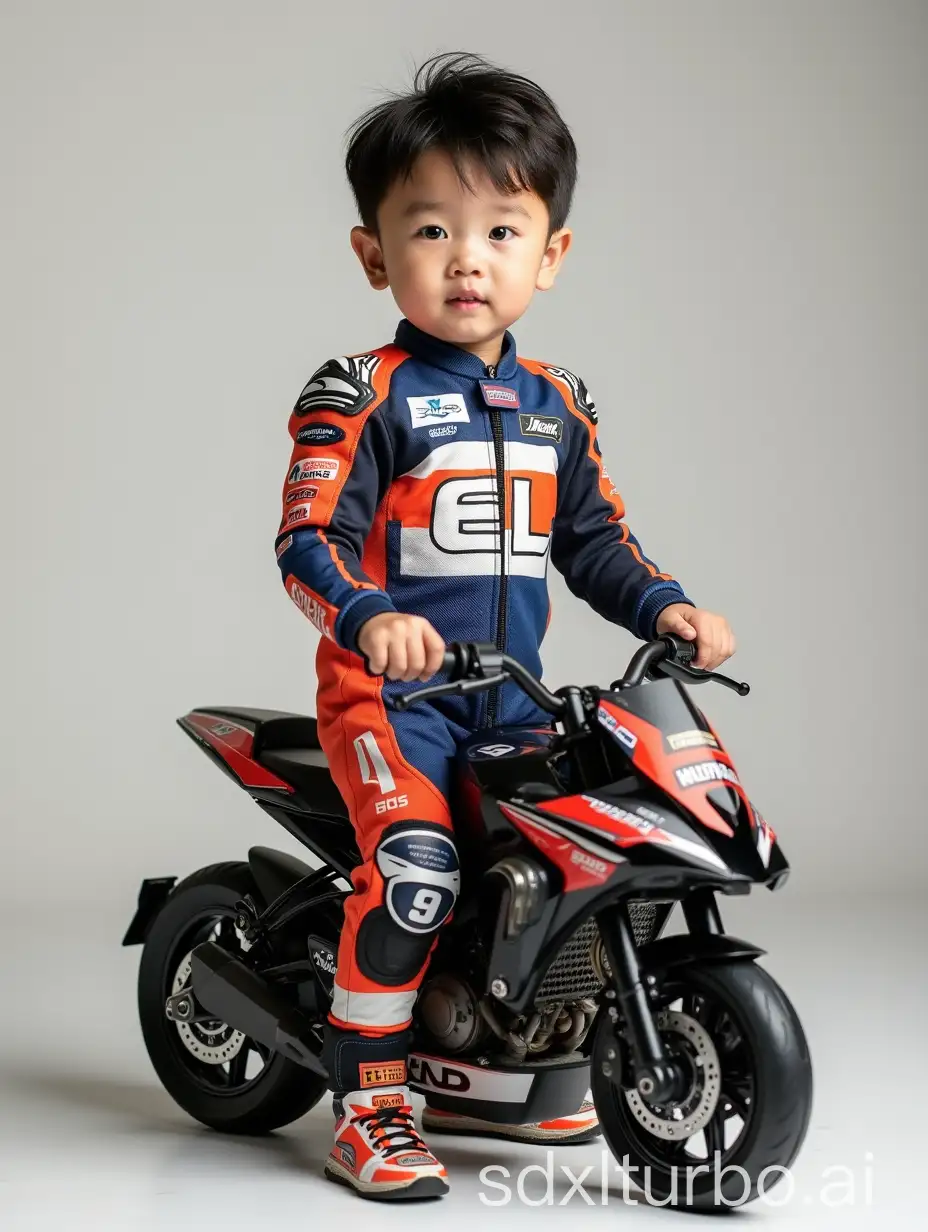 Young-Korean-Boy-in-Racing-Suit-with-Mini-Motorbike