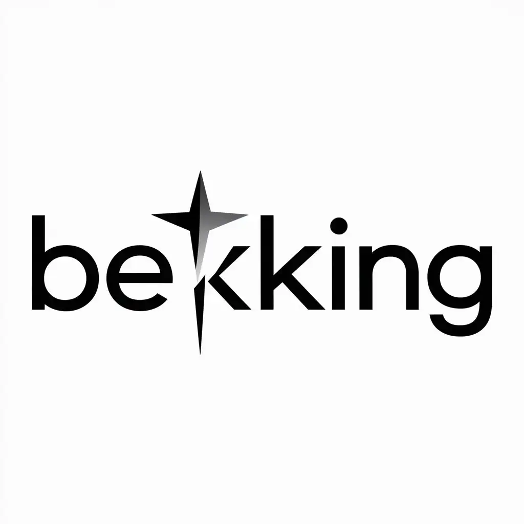 a logo design,with the text "BekKing", main symbol:Star,Moderate,be used in Internet industry,clear background