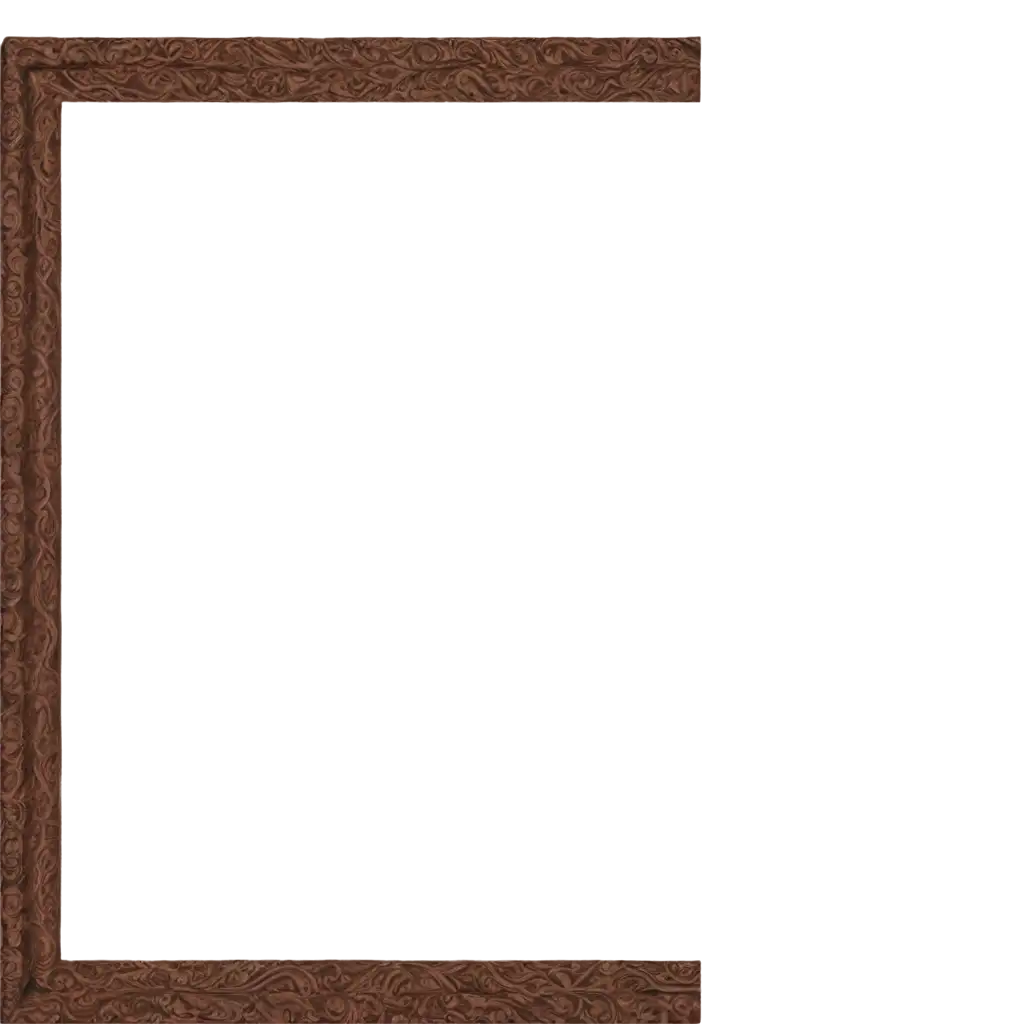 Brown-Mirror-Frame-PNG-Image-for-Versatile-Design-Applications