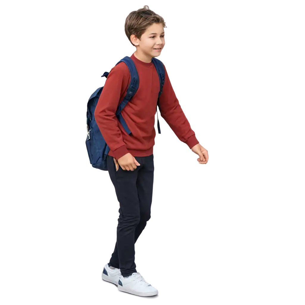 A-Boy-Going-to-School-with-a-Bag-HighQuality-PNG-Image-for-Versatile-Use