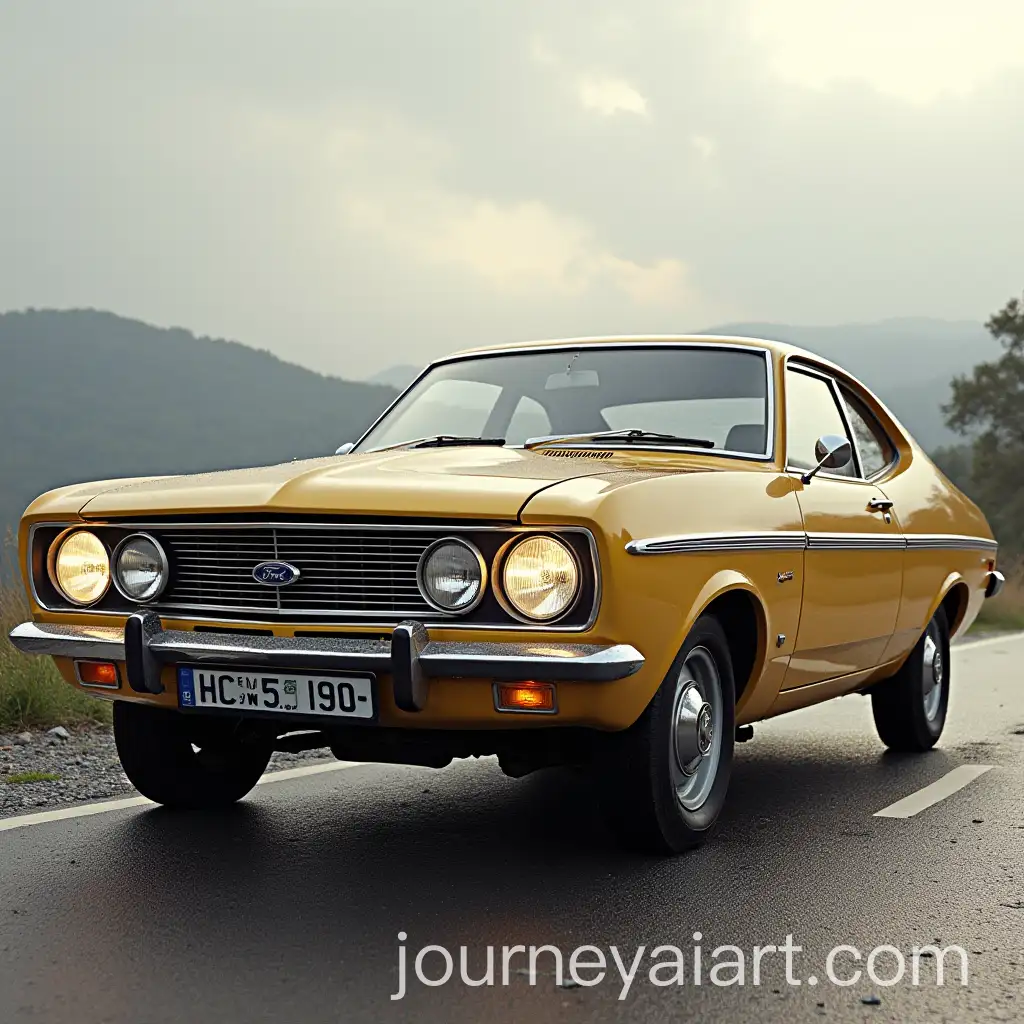 1974-Ford-Consul-Fastback-Coupe-Rear-Side-Silhouette