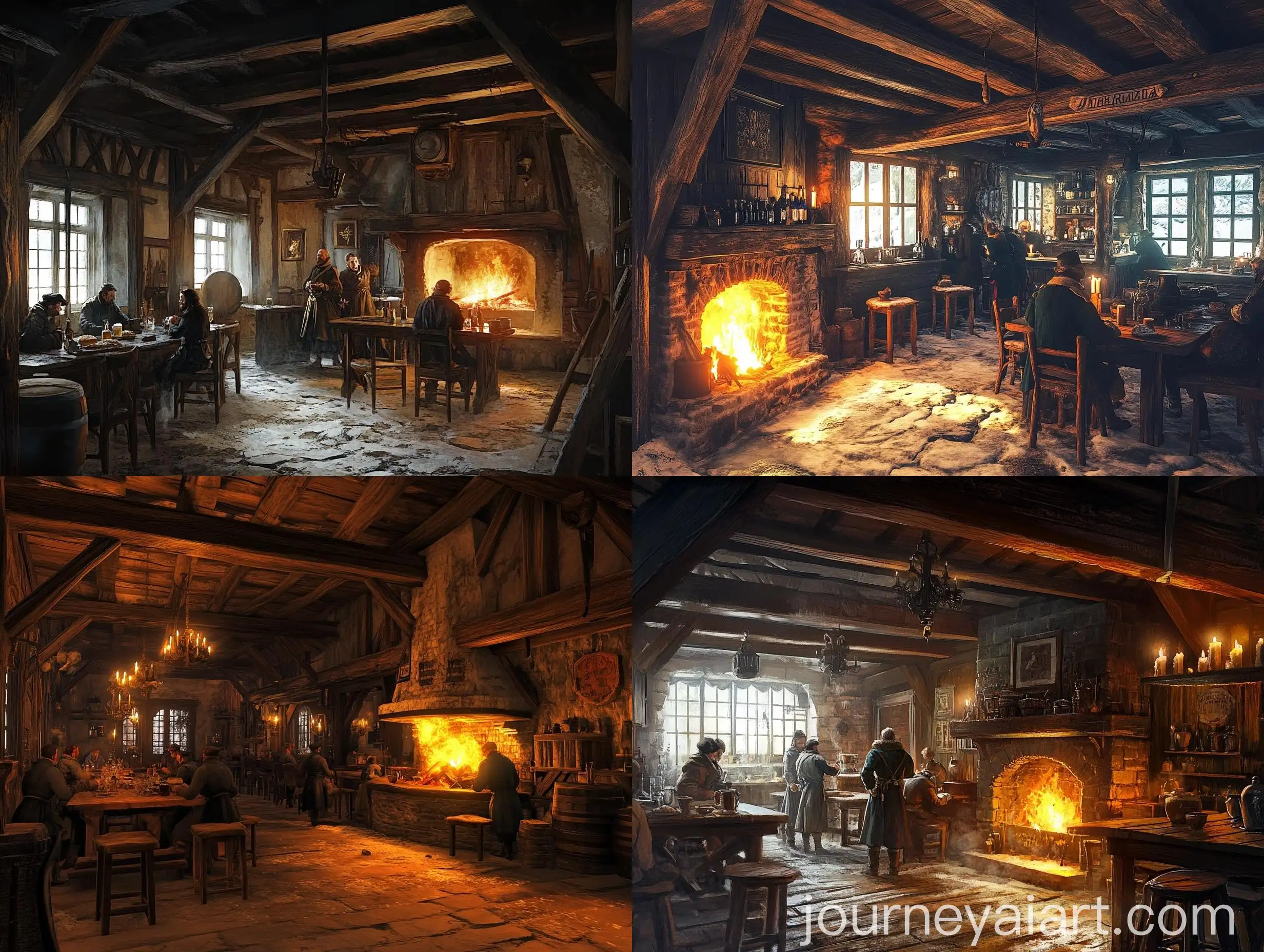 Cozy-Prussian-Inn-Scene-with-Locals-and-Soldier-in-1805