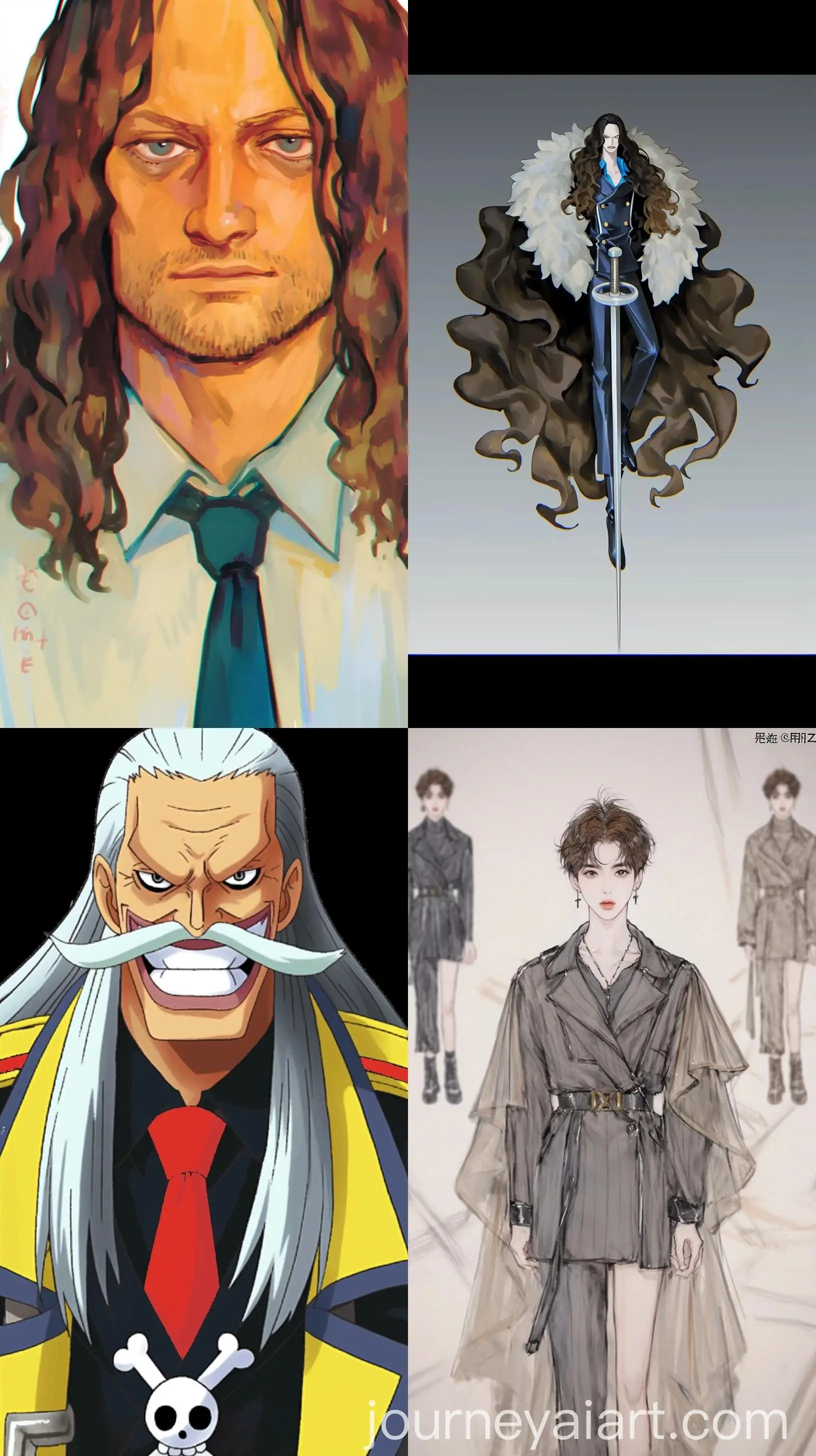 A-Meticulously-Styled-Man-in-Black-Suit-Anime-Pirate-Character