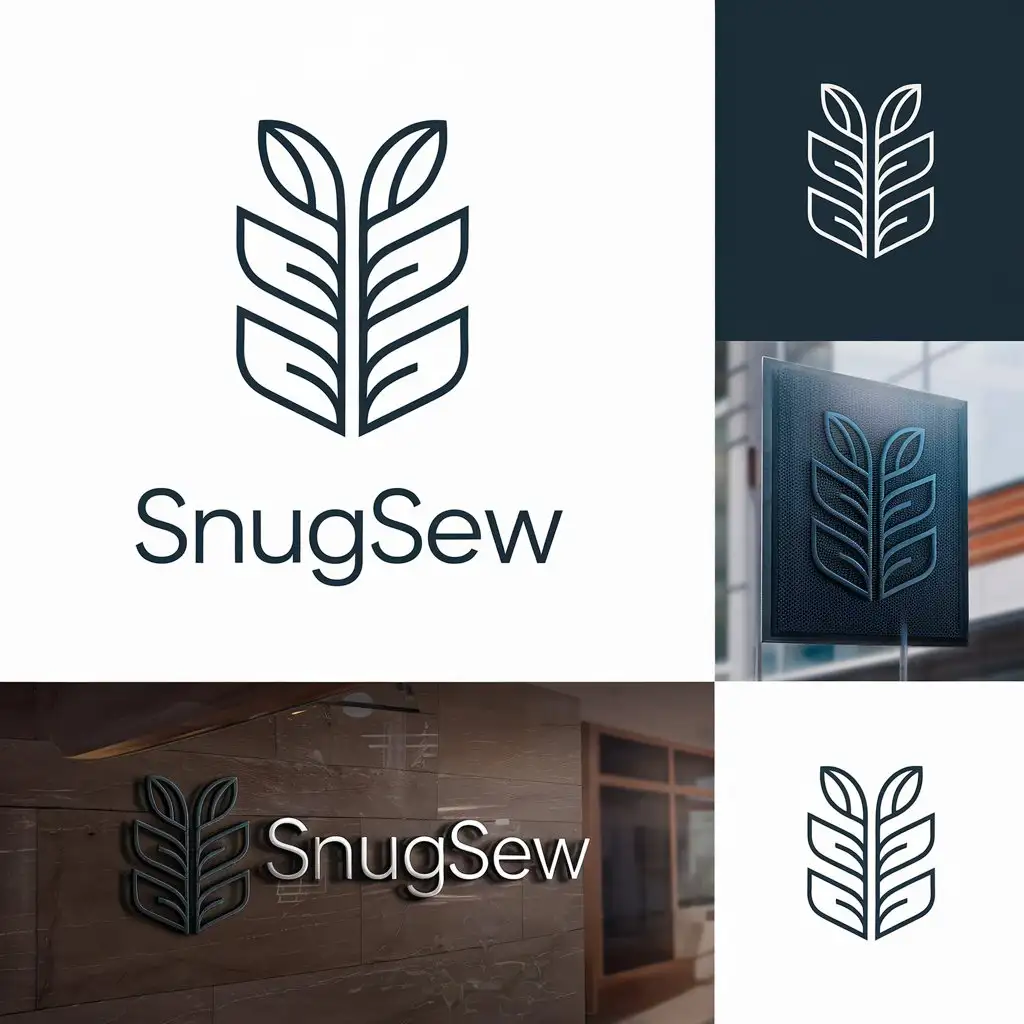 LOGO Design for Snugsew Synthetic Sewing Logo Design with Clear Background