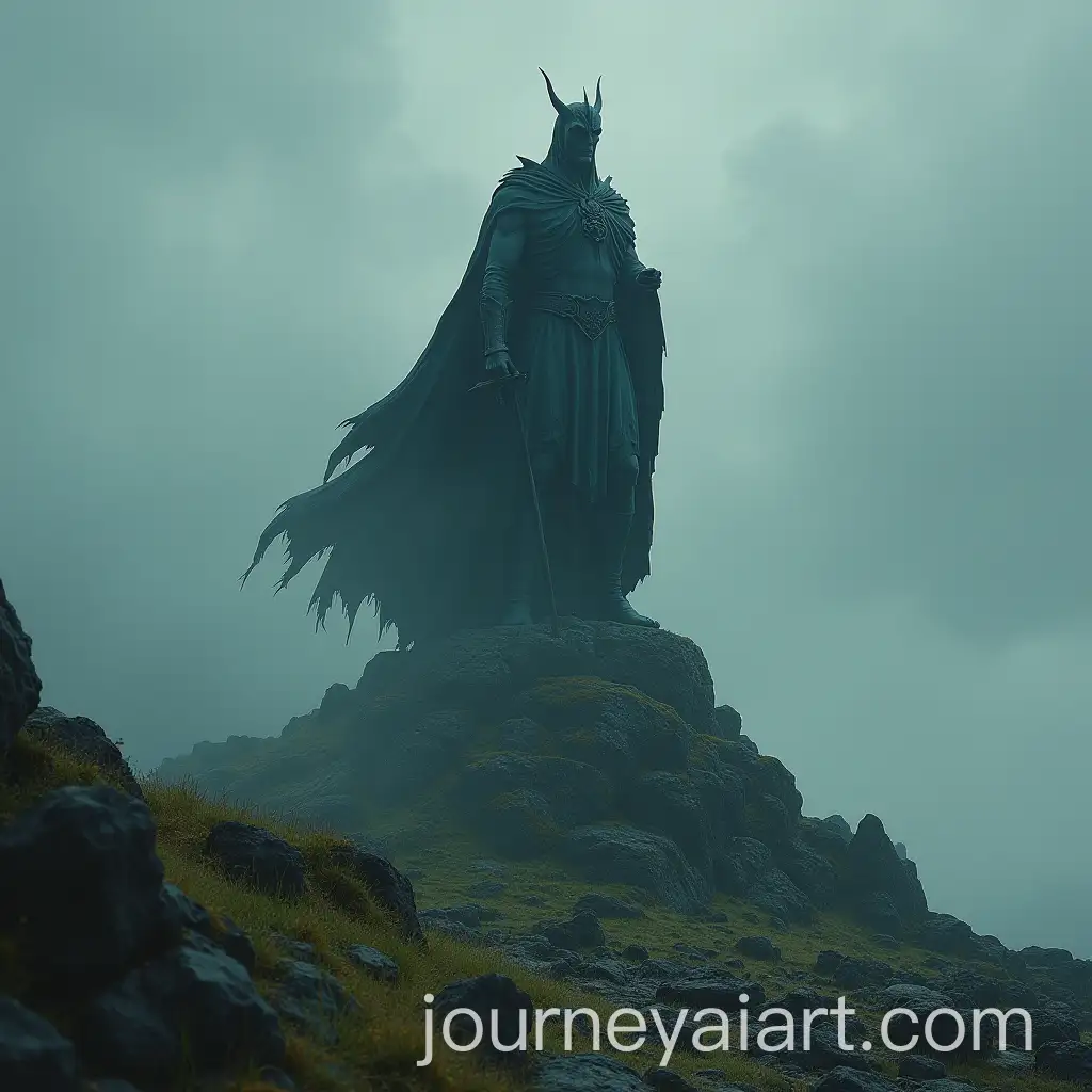 Dark-Fantasy-Wraith-King-Statue-on-Hill-1980s-Inspired