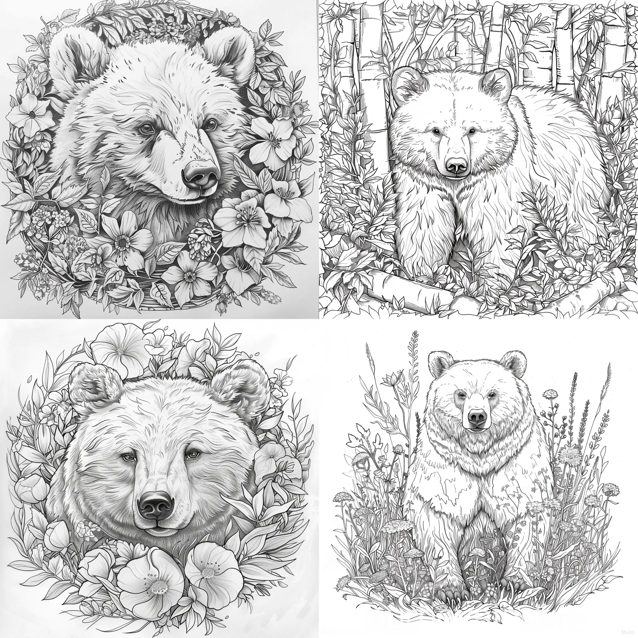 Colorful-Forest-Scene-with-Bear