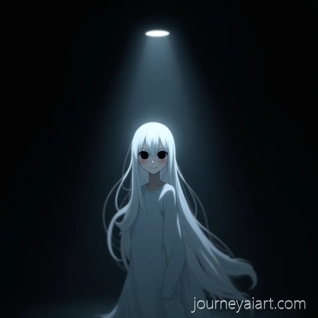 Creepy-Ghost-Girl-in-Darkness-with-Flashlight-Beam-Eerie-Anime-Art