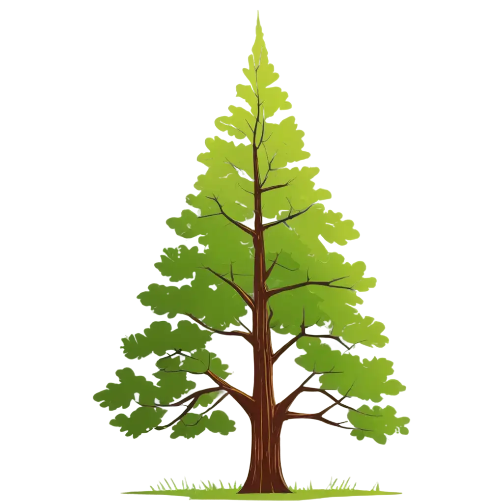 Minimalistic-2D-Tree-PNG-Image-for-Versatile-Digital-Applications