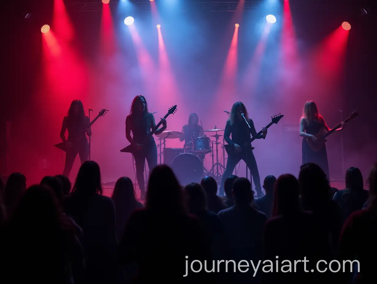 Drakulas-Daughters-Live-at-Gothic-Metal-Concert-with-Dramatic-Lighting-and-Fog